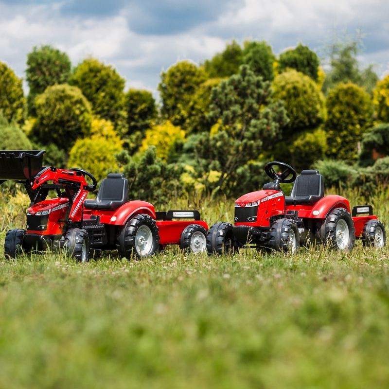 FALK Traktor na Pedále Massey Ferguson s Vlečkou od 3 Rokov