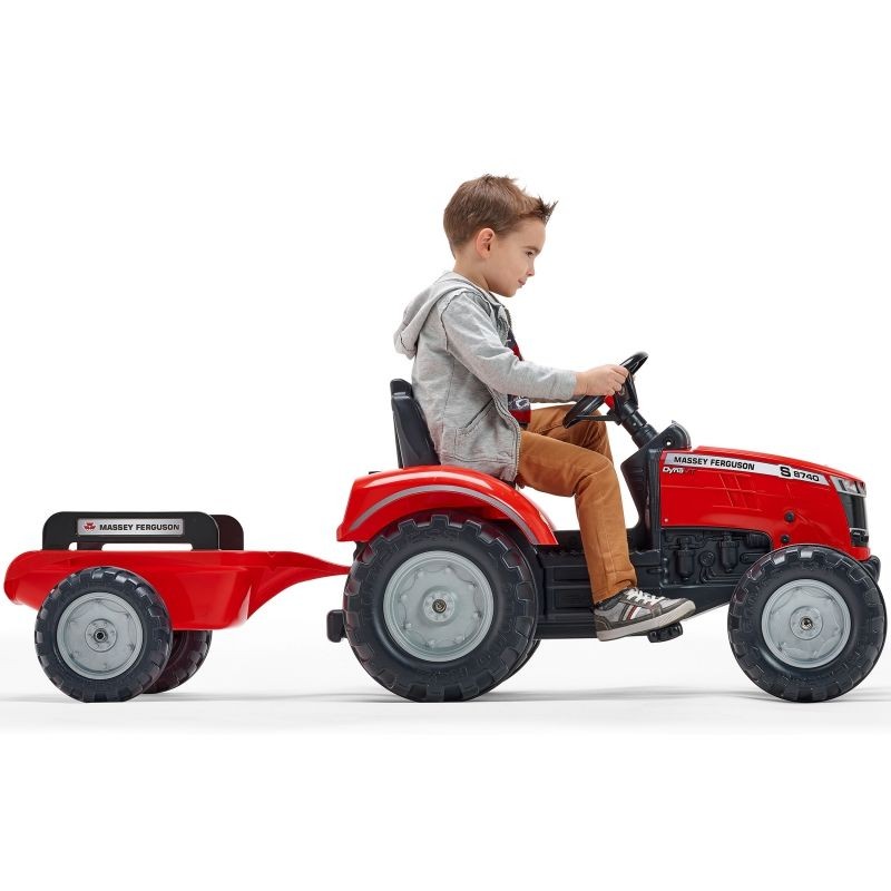 FALK Traktor na Pedále Massey Ferguson s Vlečkou od 3 Rokov