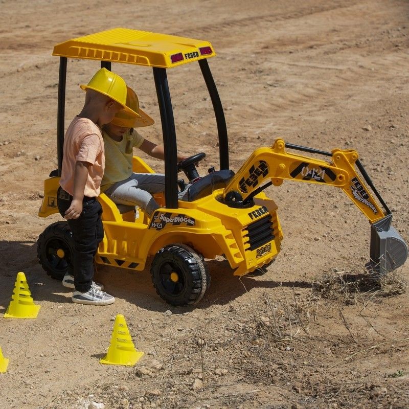 Veľký elektrický bager na 12 V batériu FEBER