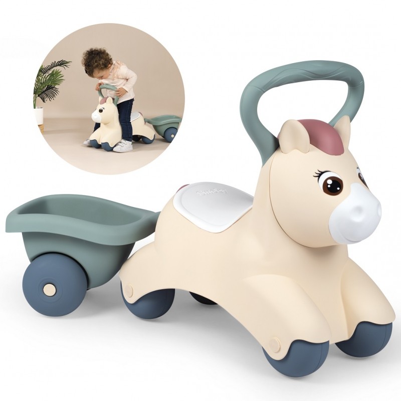 SMOBY Little Pony Ride-On - Odrážadlo Poník s Prívesom