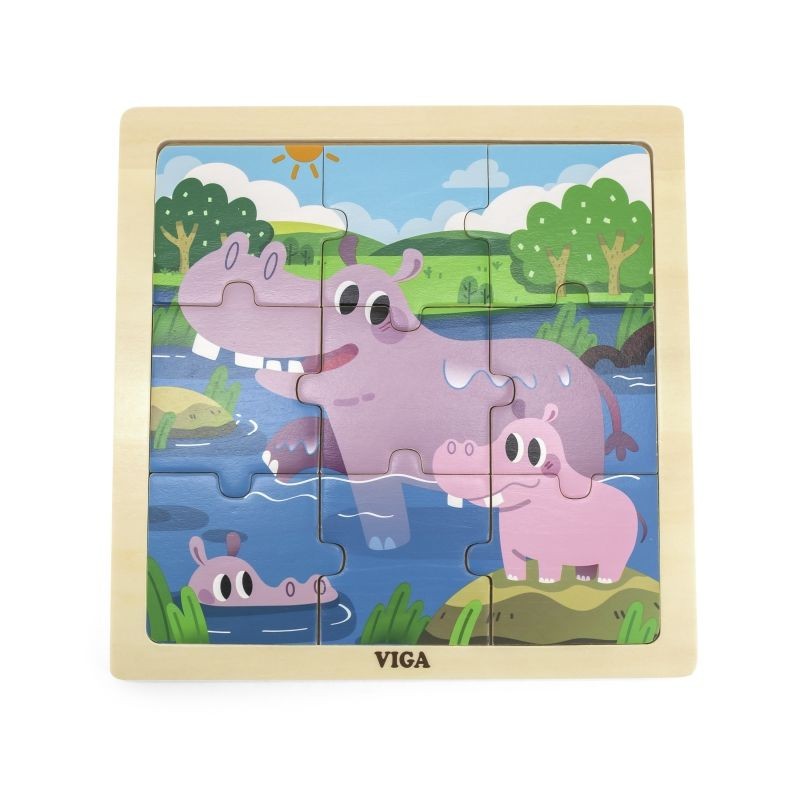 VIGA Moje Prvé Drevené Puzzle Hrošíky 9 ks.