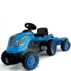SMOBY Šliapací Traktor XL s Vlečkou - Modrý