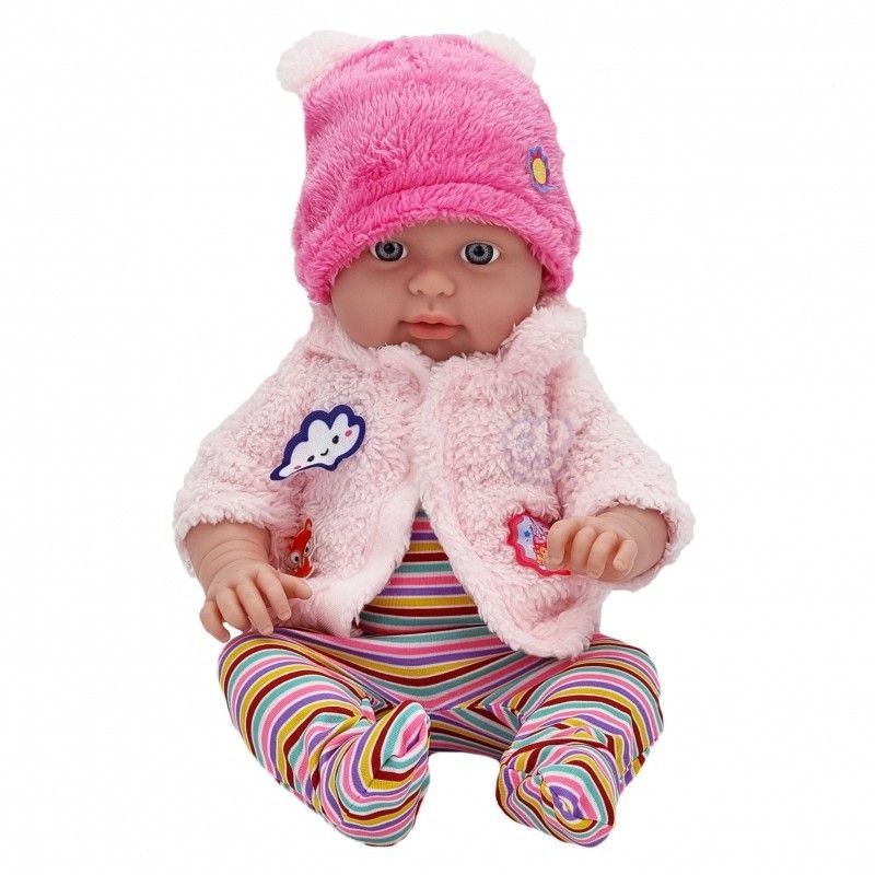 WOOPIE Lamb Jacket Súprava Oblečenia pre Bábiky: Bunda, Čiapka + Body 43 cm