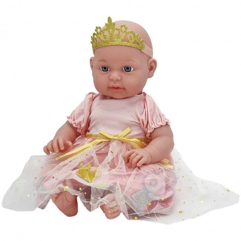 WOOPIE Súprava oblečenia pre bábiky Princeznovské šaty + korunka 43 cm