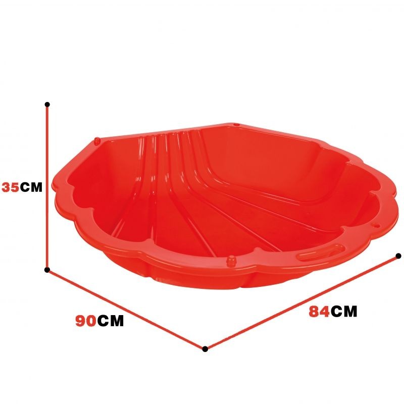 WOOPIE Pieskovisko a Suchý Bazén Mušla 1 ks. - Červená