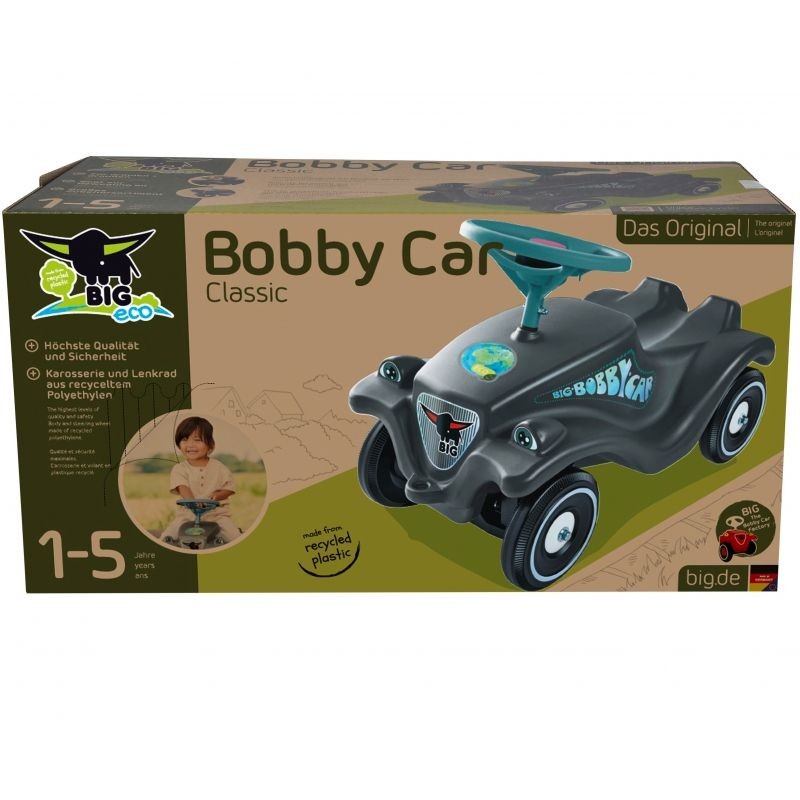 BIG Bobby Car Classic Eco Odrážadlo s Klaksónom - Šedé