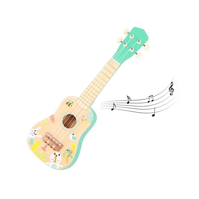 TOOKY TOY Drevená ukulele gitara pre deti 3+