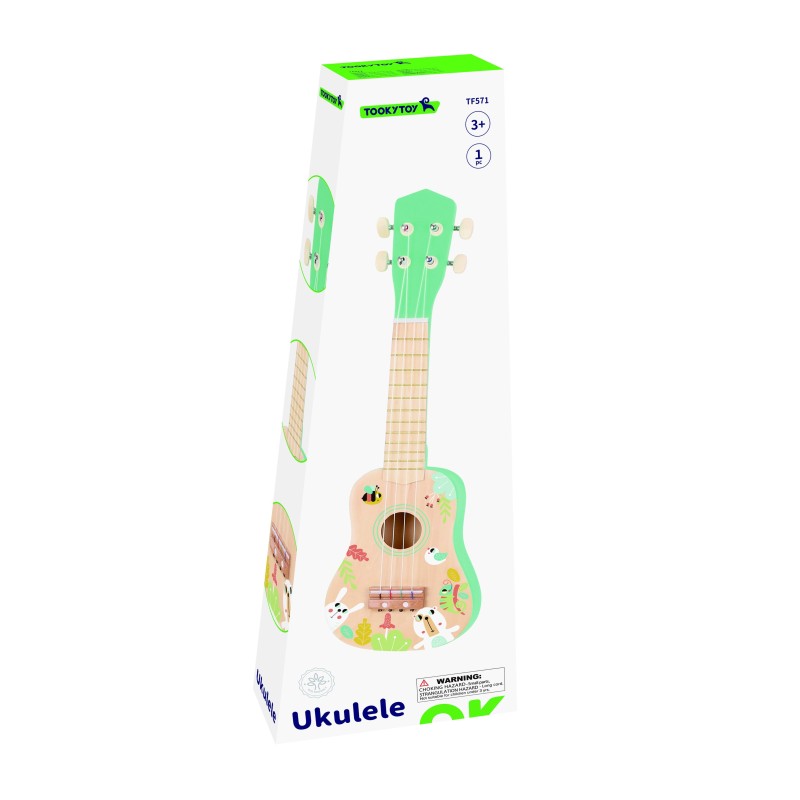 TOOKY TOY Drevená ukulele gitara pre deti 3+