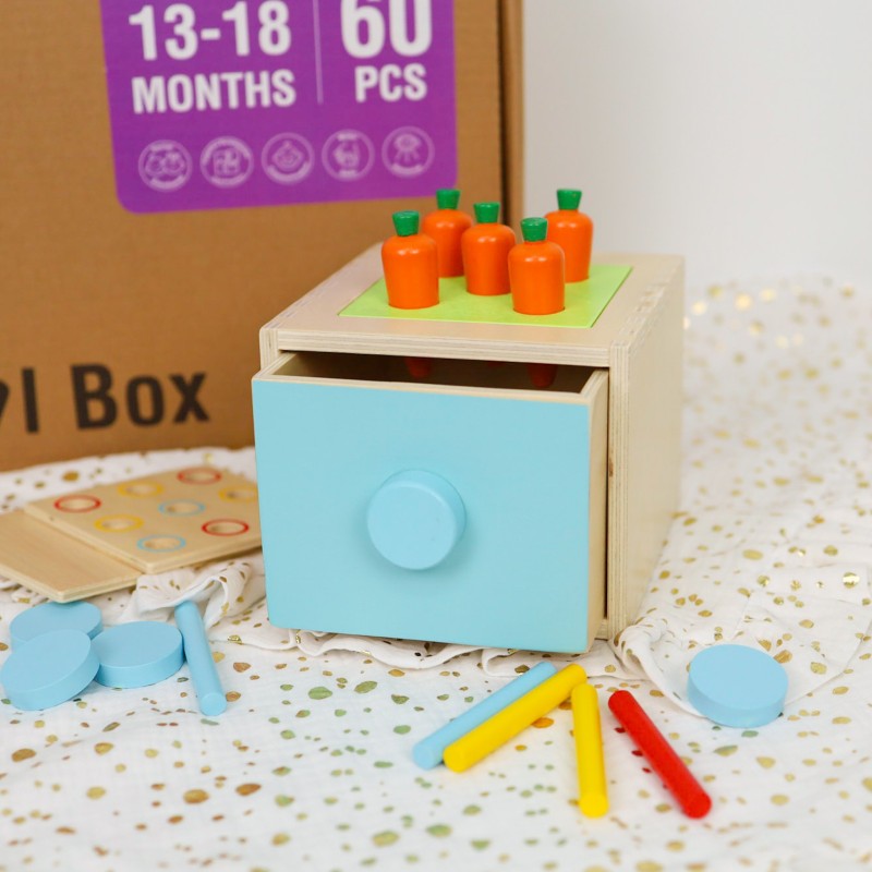 Tooky Toy Edukačný box Midi 6v1 (13–18 mesiacov) – Montessori sada hračiek