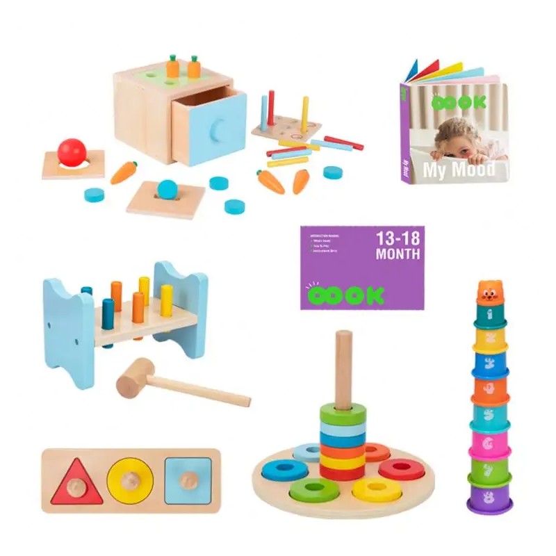 Tooky Toy Edukačný box Midi 6v1 (13–18 mesiacov) – Montessori sada hračiek