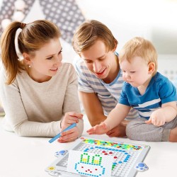 WOOPIE Montessori Magnetická Tabuľa MagPad - Modrý Zajačik