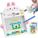 WOOPIE Montessori Magnetická Tabuľa MagPad - Ružový Zajačik