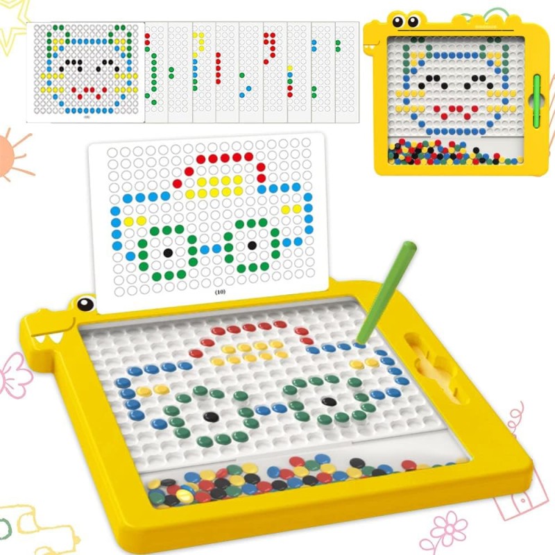 WOOPIE Montessori Magnetická Tabuľa - MagPad Dinosaurus Žltá