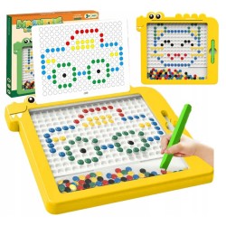 WOOPIE Montessori Magnetická Tabuľa - MagPad Dinosaurus Žltá