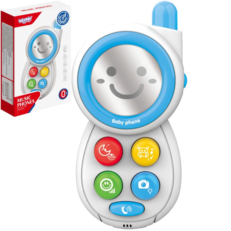 WOOPIE BABY Interaktívny Telefón so Zvukom - Modrý