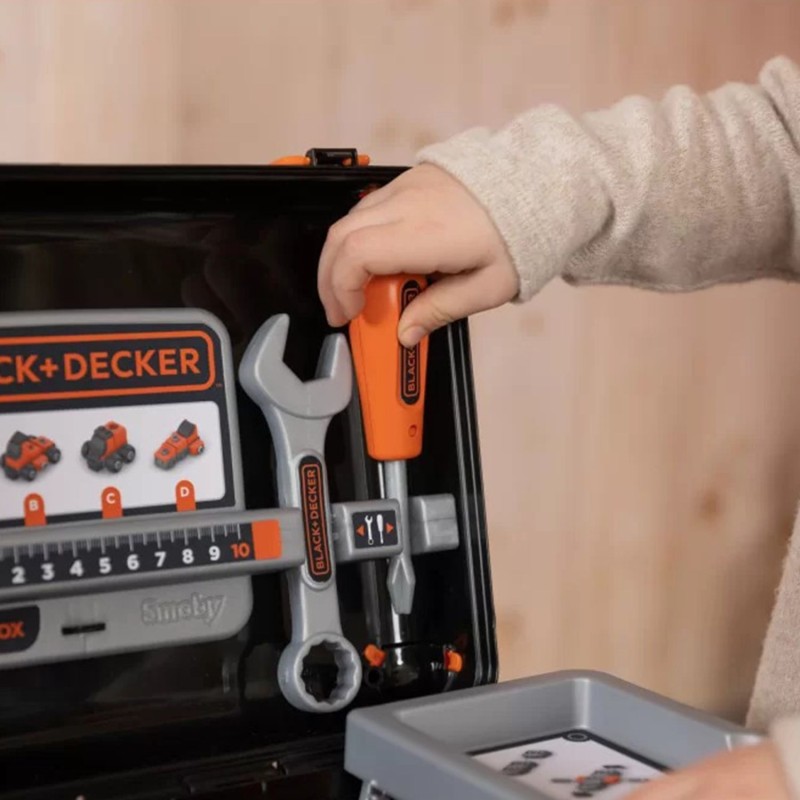 Smoby Black & Decker Kufor s Náradím + Skladacie Autíčko