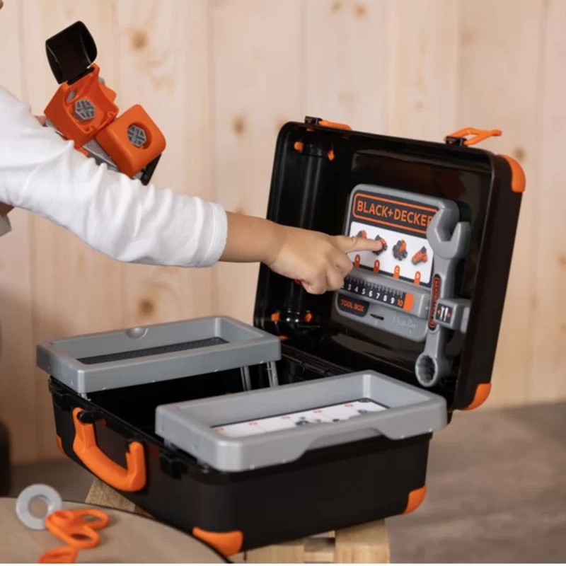 Smoby Black & Decker Kufor s Náradím + Skladacie Autíčko