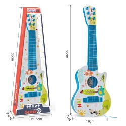 WOOPIE Detská Gitara 55 cm - Modrá