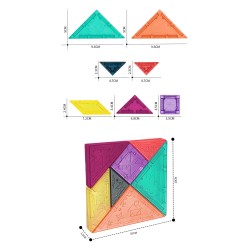 WOOPIE Tangram Magnetické Skladačky - Puzzle 3D