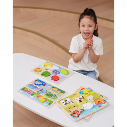 VIGA Drevené Montessori Puzzle - Ovocie