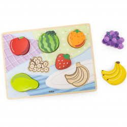 VIGA Drevené Montessori Puzzle - Ovocie