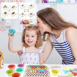 WOOPIE Farebné Montessori Guličky - Mozaika