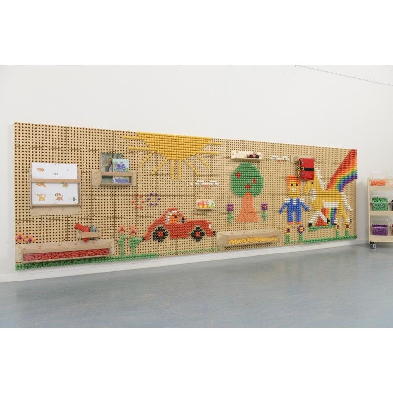 MASTERKIDZ Panel Ścienny Tablica Naukowa Kreatywna STEM 120x80 cm Bez Panelu Montażowego