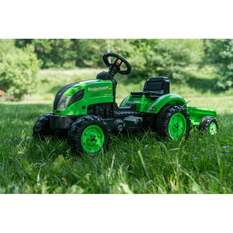 FALK Country Farmer Traktor na Pedále s Vlečkou od 2-5 Rokov