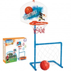 WOOPIE set 2v1 - basketbalový kôš a futbalová bránka + lopta