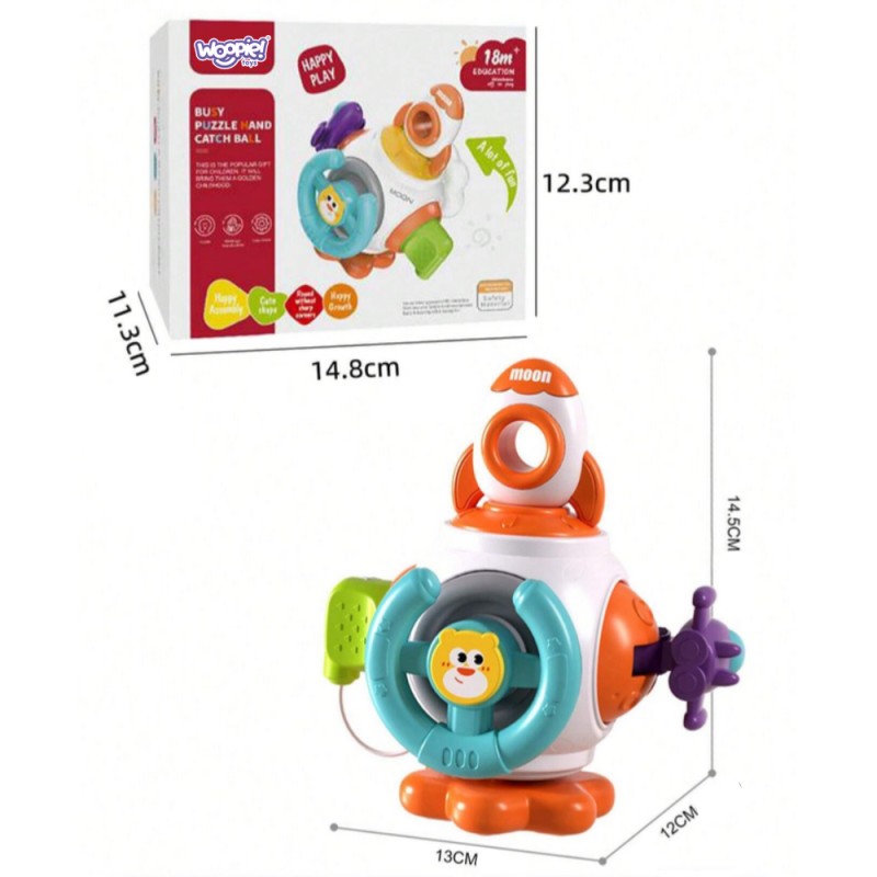 WOOPIE BABY Montessori Loptička - Kozmická Raketa 6v1