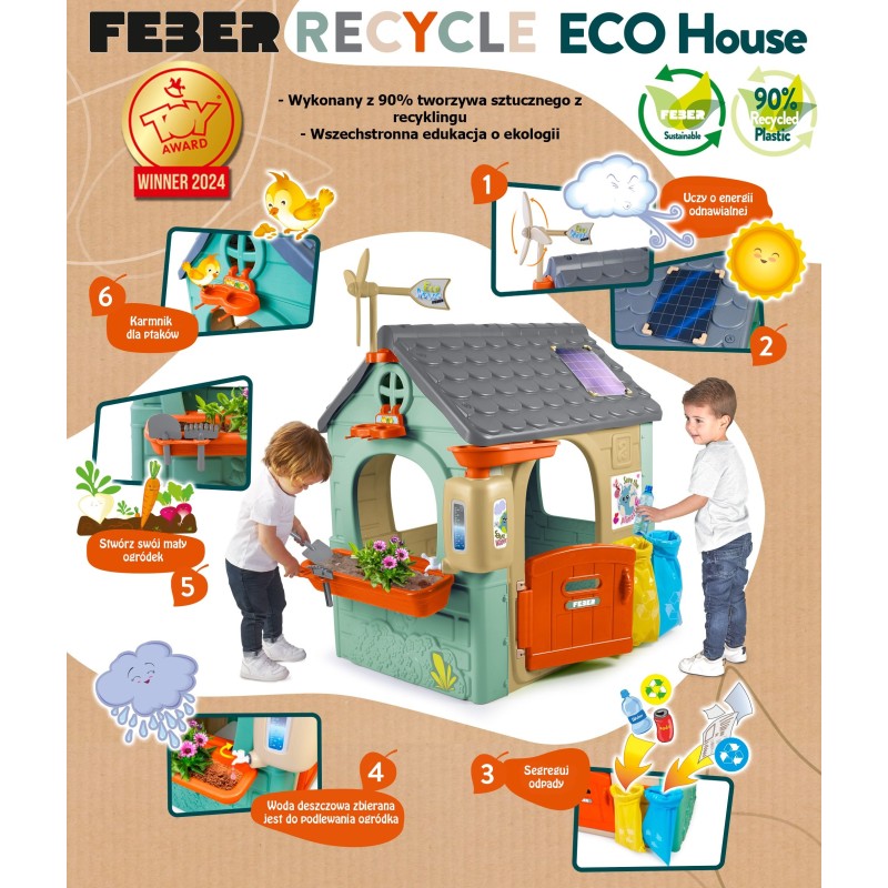 FEBER Recycle Eco Záhradný Domček s Triedením Odpadov