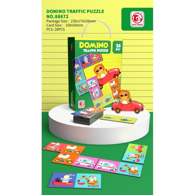 WOOPIE Vzdelávacia Hra Praprava Zvieratka Puzzle Domino Montessori