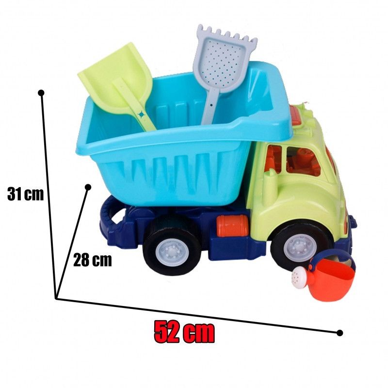 WOOPIE XXL Sada Hračiek do Piesku - Autíčko 51 cm s Formičkami 20 ks.