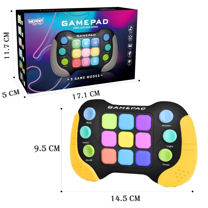 WOOPIE Hra POP IT Fidget Toy Gamepad Interaktívna Antistresová Hračka