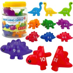 WOOPIE Skladacie Montessori Figúrky - Dinosaury 10 ks. Čísla