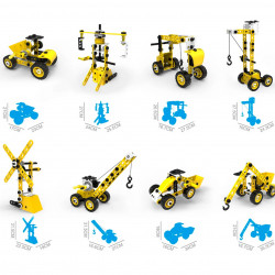 WOOPIE Konštrukčná Stavebnica - Vozidlá 8v1 STEM