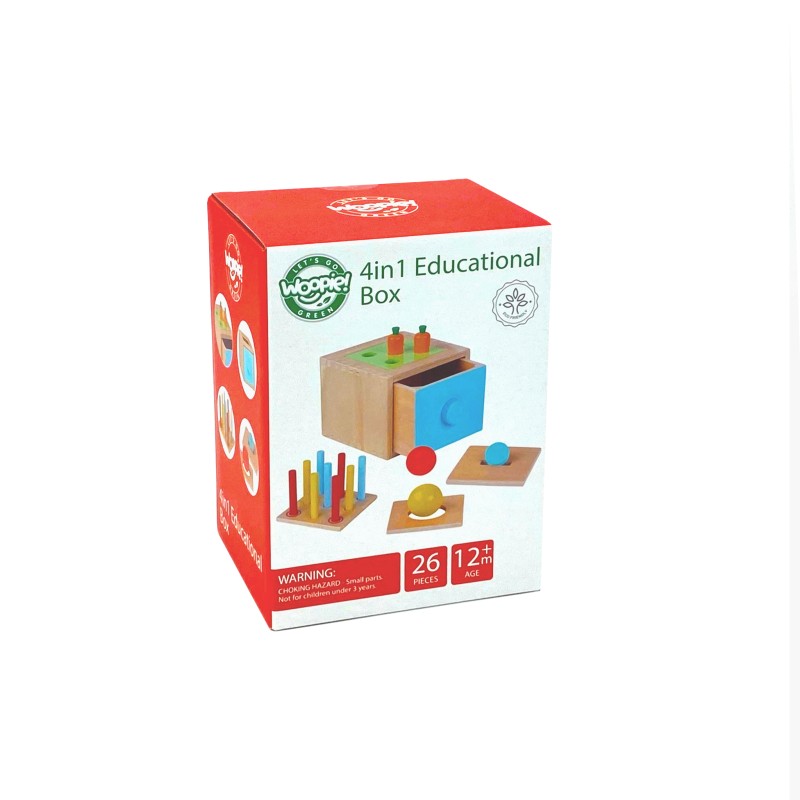 WOOPIE GREEN Drewniana Szuflada Edukacyjna Sorter Montessori