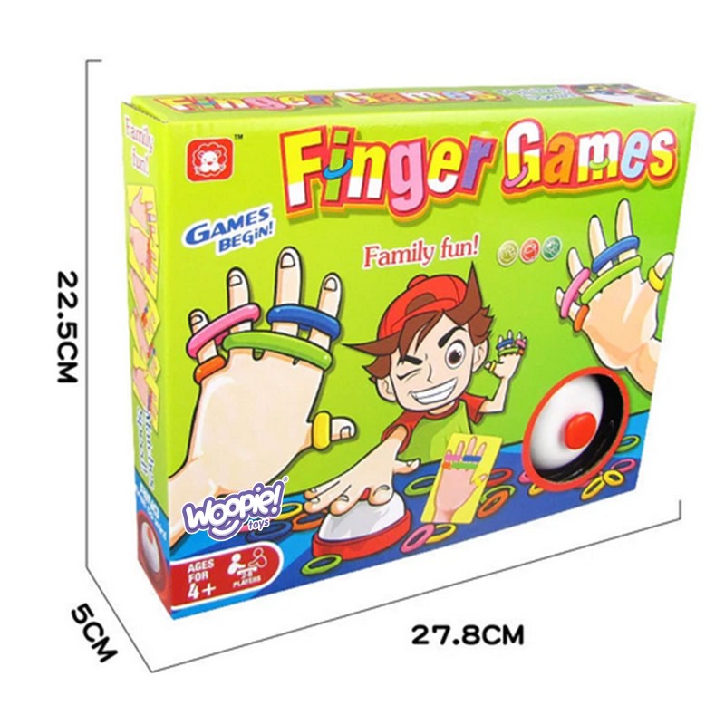 WOOPIE Gra Zręcznościowa FINGER GAMES Kolorowe Gumki 4+