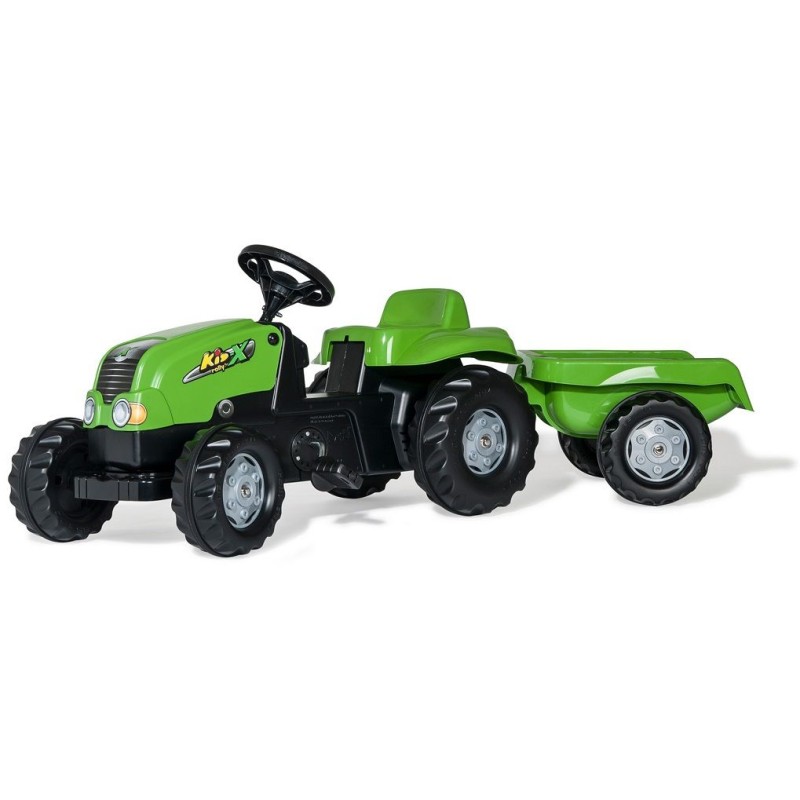 ROLLY TOYS rollyKid NH T 7040 Traktor na Pedały z przyczepką Jasno-zielony