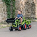 FALK Traktor CLAAS AVEC Zielony na Pedały z Przyczepką od 3 Lat