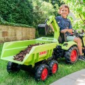 FALK Traktor CLAAS AVEC Zielony na Pedały z Przyczepką od 3 Lat