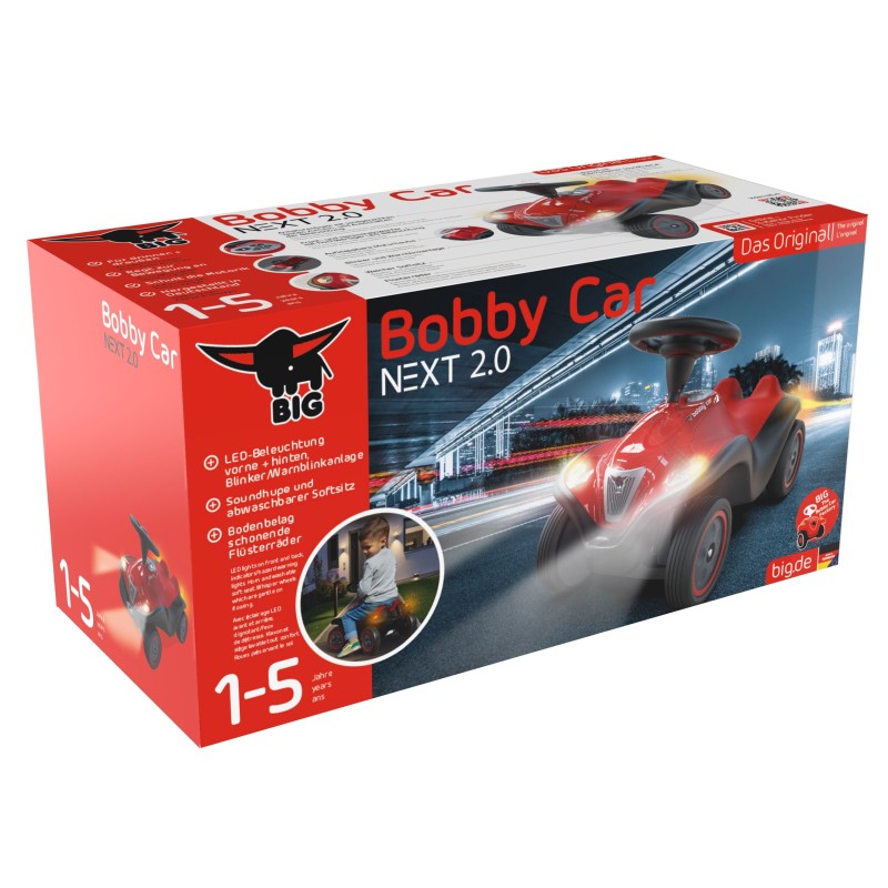 BIG Bobby Car Next 2.0 Czerwony Światła LED