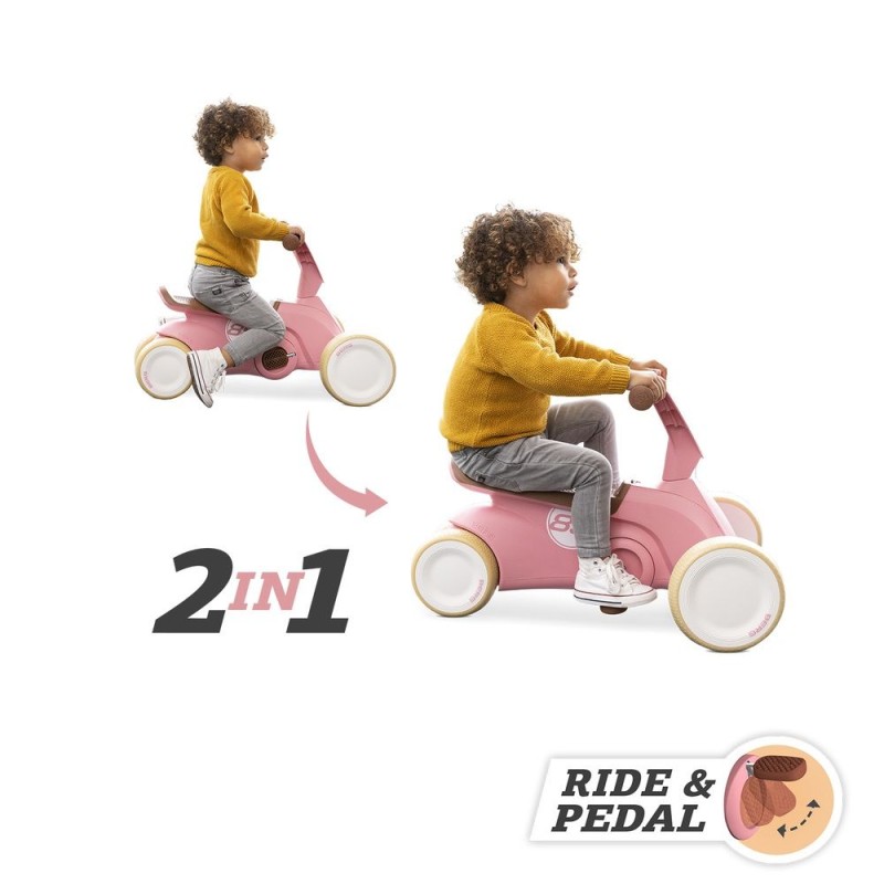 BERG GO2 Gokart Jeździk Rowerek 2w1 Retro Pink