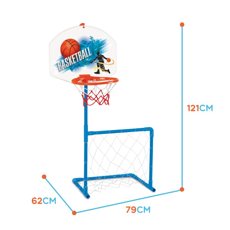 WOOPIE set 2v1 - Basketbalový Kôš a Futbalová Bránka + Lopta