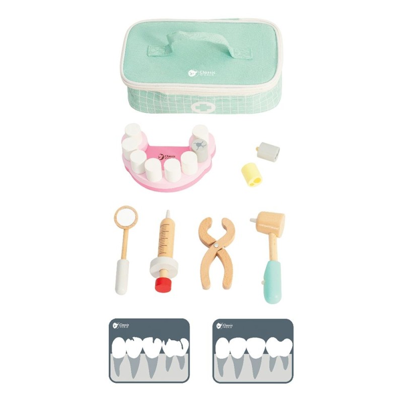 CLASSIC WORLD Little dentist set and doctor's suitcase