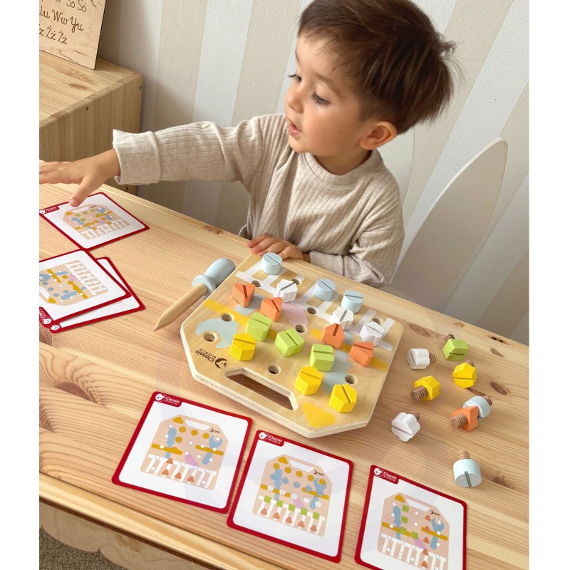 CLASSIC WORLD Wooden Manipulative Board Logic Puzzle