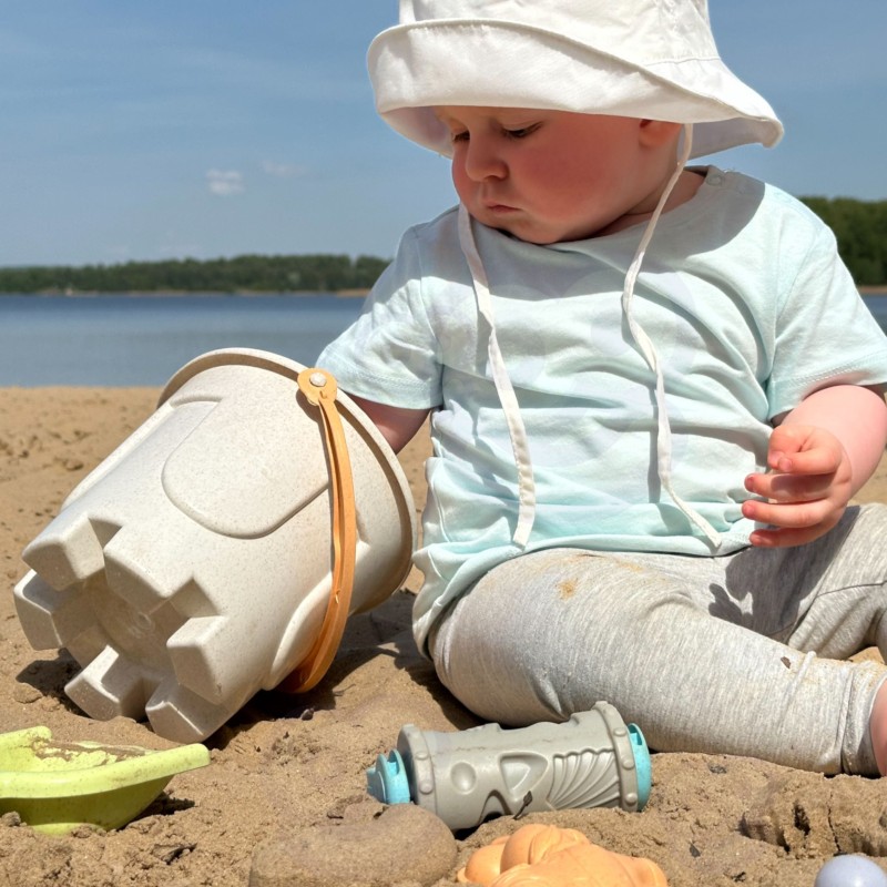 WOOPIE GREEN Zestaw do Piasku z Wiaderkiem i Samochodzikiem 10 el. BIODEGRADOWALNY ORGANICZNY MATERIAŁ