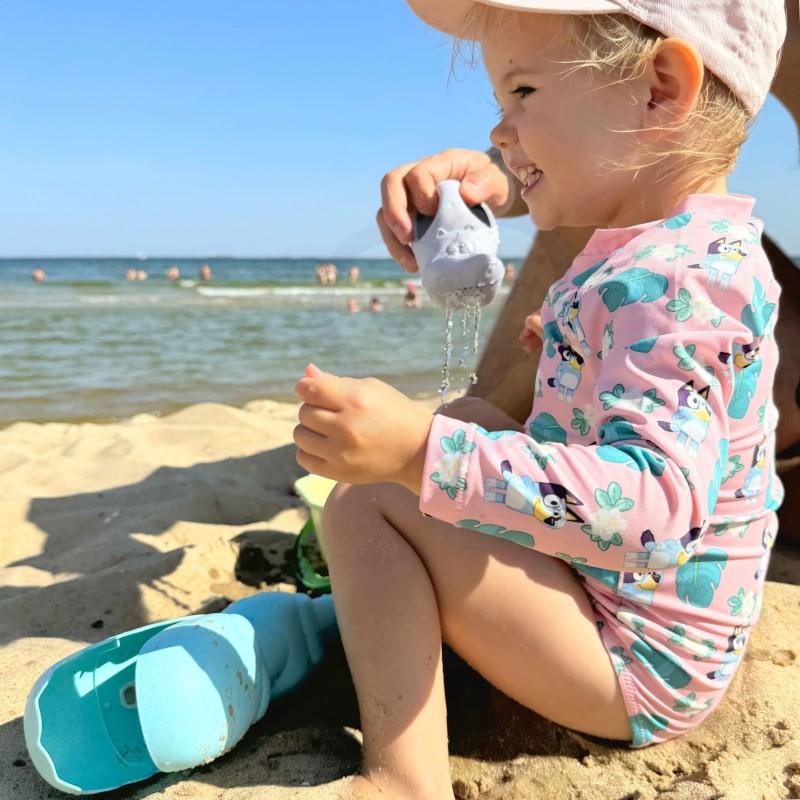 WOOPIE GREEN Zestaw do Piasku z Wiaderkiem i Łopatką Krokodyl w Plecaku 10 el. BIODEGRADOWALNY ORGANICZNY MATERIAŁ