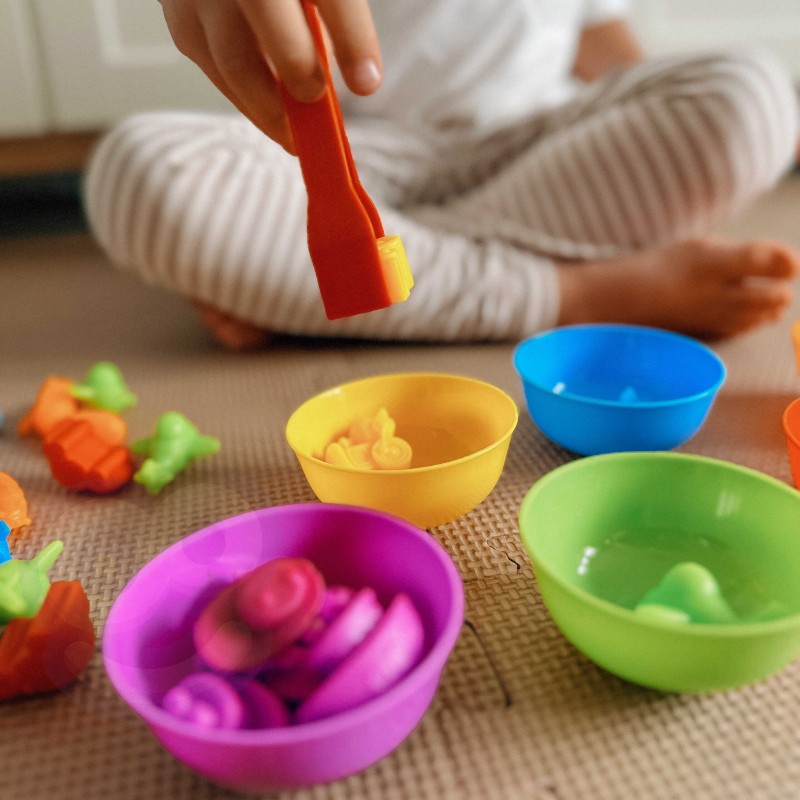 WOOPIE Gra Edukacyjna Montessori Sorter Kolorów Pojazdy 44 el.