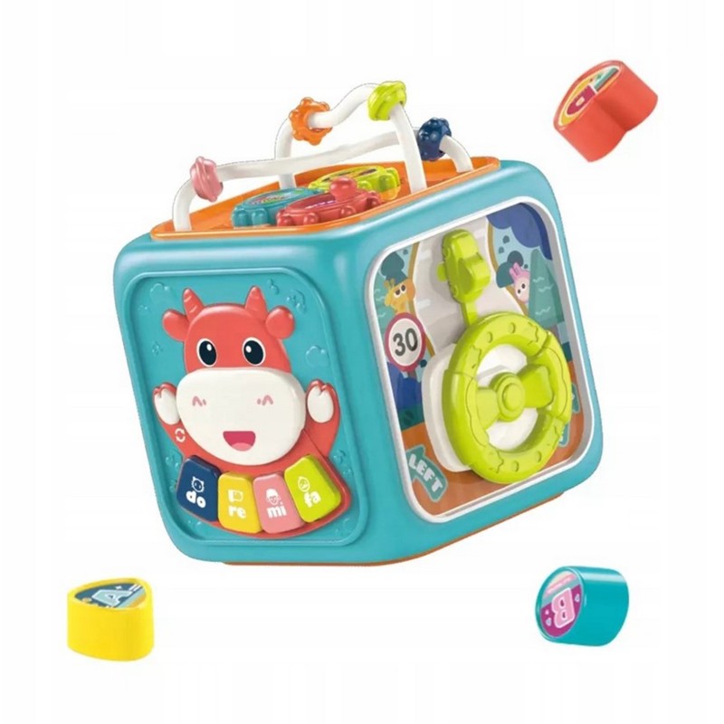 WOOPIE BABY Interaktywna Kostka Sensoryczna Edukacyjna Montessori Sorter 6w1